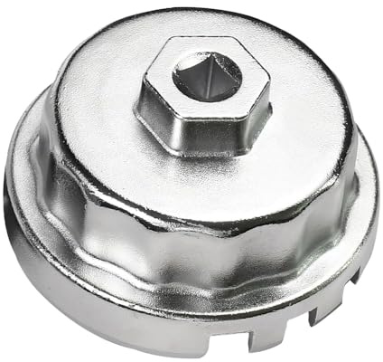 64.5mm 14 Flutes Oil Filter Wrench Cap 3/8 Oil Filter Cap Removal Tool Engine Oil Filters Socket Cup for Toyota Lexus CT200h Scion Prius Prius V Corolla Matrix Auris Rav4 1.8 Liter Engines Highlander