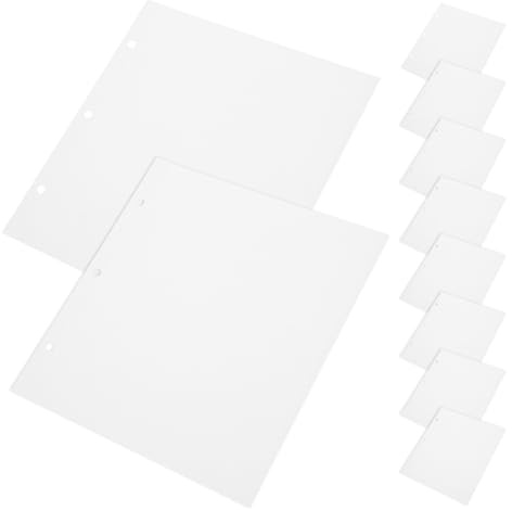 SUPVOX Pages de Recharge Autocollantes 3 Trous pour Album Photo 6 Pouces, Lot de 10 Feuilles en PVC Protecteur, Auto-adhésives pour Scrapbooking, Stockage et Protection Photos