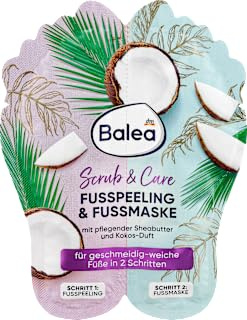 Fotskrubb och fotmask set (2 x 10 ml), 20 ml - DM-märke Tyskland - kompatibelt med balea - Fußpeeling & Fußmaske set (2 x 10 ml), 20 ml