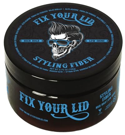 Fix Your Lid-Hair Styling Fiber for Men's and Boys' Short, Choppy Hair Types with High Hold and Low Shine, Infused with Pleasant Citrus Scent, Paraben and Phthalate Free,3.5 oz