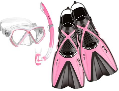 Mares Girl Set X-One pirat dykarmask, snorkel och fenor – rosa, S