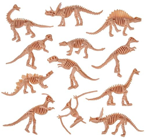 THE TWIDDLERS Dinosaurier Fossil Skelett Spielzeug für Kinder - Dino Knochen zum Ausgraben - Lernspielzeug für Jungen & Mädchen (48er Pack)