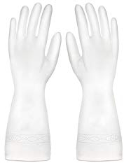 One Pair Durable Dish Washing Gloves Kitchen Scrubber Rubber Gloves Washing Fruit Vegetable Bathroom Cleaning Nitrile Gloves,S