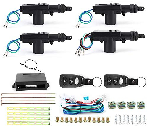 433,92 MHz Kit de bloqueo de cerradura de puerta central de coche Sistema de entrada sin llave universal de 4 puertas