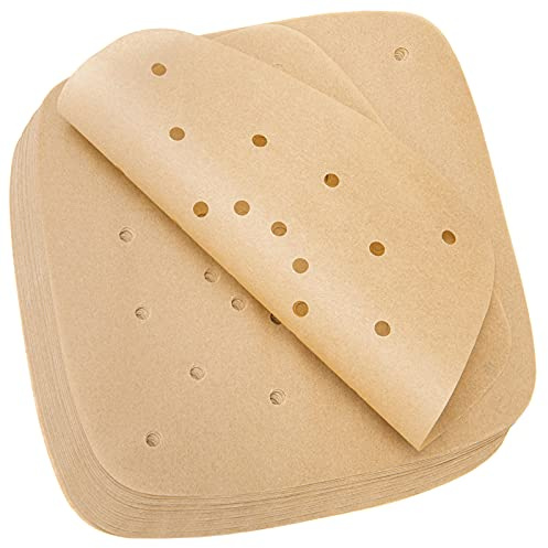 200pcs Air Fryer Parchment Paper Disposable Liner 8.5inch, Premium Perforated for Air Fryer, Streamer, Pans, No Burn, Easy Cleanup