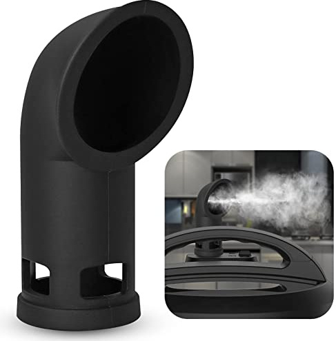 GXF Steam Release Diverter Silicone Black Steam Diverter Kitchen Accessories for Instant Pot DUO DUO Plus Smart Pressure Cooker, Compatible With Mini 3 Qt 5 Qt 6 Qt 8 Qt Pressure Valve (for DUO/Smart)