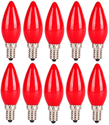 E12/E14 All-in-one red LED Candle lamp Christmas Night Lights Colored Bulb God Table lamp Forever lamp God of Wealth lamp Lotus Wick in Front of God Buddha (E14)