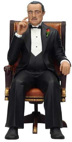 Statue du Parrain en PVC avec icônes du Film Don Vito Corleone 15 cm