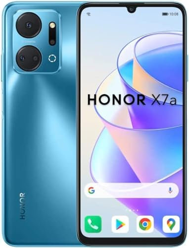 HONOR X7a Dual SIM | 6 GB di RAM + 128 GB di memoria | Display da 6,7 pollici | Fotocamera Quad da 50 MP | Batteria 6000 mAh | Ricarica rapida da 22,5 W | Android 12 | Impronte digitali laterali |