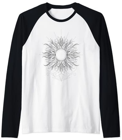 Sommer Sonne Symbol Mittsommer Sonne Fineline Tattoo Raglan