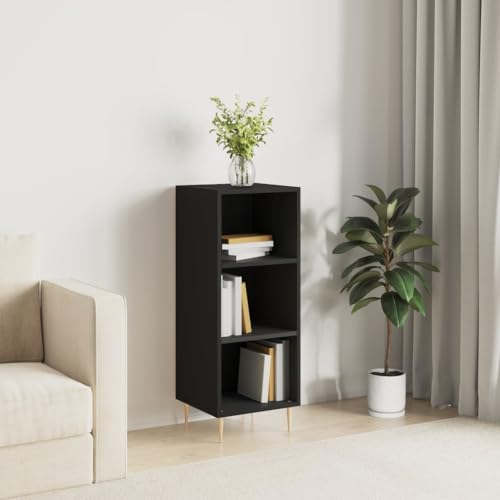 Annlera Sideboards 34,5x32,5x90cm Schwarz Holzwerkstoff,Metall Dresser for Bedroom Vintage Möbel Bücherschrank Wohnzimmerschrank Beistellschrank Sideboard Schmal Kitchen Cabinet