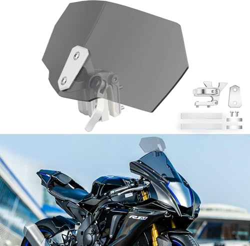 DREAMIZER Pare-Brise de Moto, Pare-Brise et déflecteurs universels, déflecteur de Vent Compatible avec R1 R3 FZ6 TMAX 500 Tracer 900 CBR250 CBR600 PCX125 V-Strom 250 650XT R1200GS F800GT Tiger 800