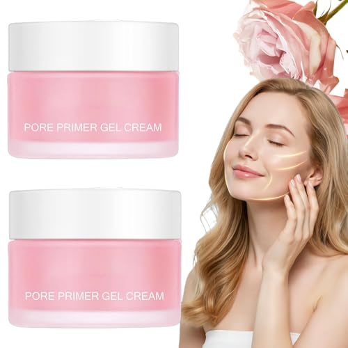 2 Stück Pore Primer Gel Cream - Pore Base Gel Cream, Porenfüllende Gels Creme, Make-Up Primer for the Face, Porenfüllende Filling Cream Gesicht, Invisible Pore Face Primer Suitable for All Skin Tones