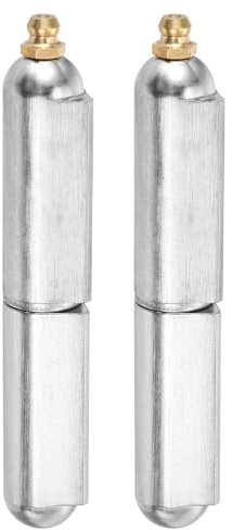 QUARKZMAN Bisagras de Barril para Soldar Paquete de 2 4 Largo 3/4 Diámetro - Bisagras Desmontables Acero Inoxidable 304 con Engrasador para Portones Rampas de Remolque Pasador de 7/16