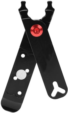 lvifloae ZTTO Kettenzange, Master Link Zange, Ventilwerkzeug, Reifenheber, 4-in-1-Multifunktionswerkzeuge, Zange, Ventilwerkzeug, Reifenheber, 4-in-1-Multifunktionswerkzeuge ﻿ (Black)