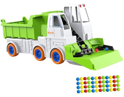 predolo Excavadoras de Juguete para Coche, camión barredor de Cuentas automático, camión de ingeniería, Juguete para Regalos de cumpleaños, Camión de Transporte