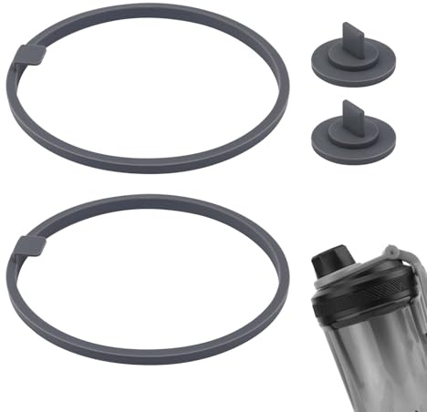 BOXOB 4 Teiliger Dichtungsersatz für die VOLTRX Elektrische Protein Shaker Flasche 24 oz, Silikon Dichtungsringdichtungen Auslaufsicherer Dichtungsteilersatz für Ausgussdeckel BPA-Frei
