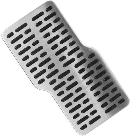 FELTECHELECTR Antirutsch Auto Fußpedal Pad Aus Edelstahl Und Gummi Passend Leicht Installierbar Verstärkt Und Schutz Für Bremspedal Und Kupplung Fußmatte
