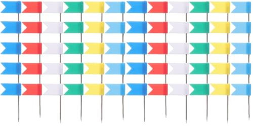 DIYEAH 2 Sätze Reißzwecke Großes Korkbrett Pinnwand Stecknadeln Stifte Werkzeugständer Große Korkplatten Für Wände Drücken Pinnwände Bretter Splinte Metall Colorful 100 Stück * 2