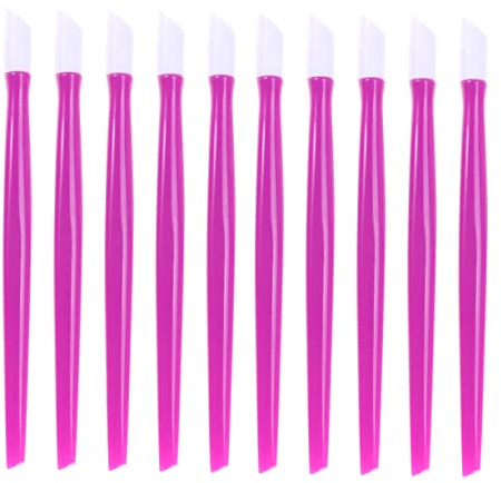 ELAYARD 100pezzi Bastoncini per Cuticole Unghie in Plastica Spingi Cuticole Professionale Rimozione Morta Strumenti Manicure Spingi Nail Art Casa