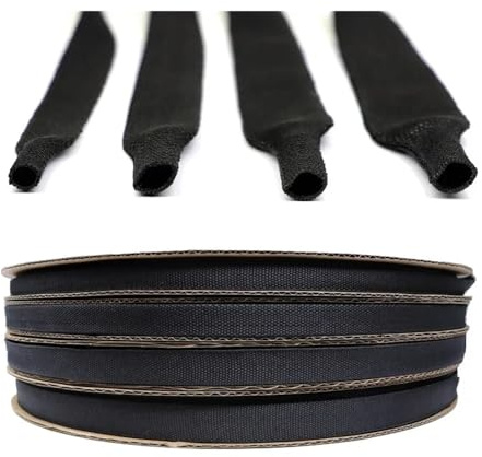 FOVAOK Gaine tressée thermorétractable en PET de 1 à 50 m - Isolation ignifuge - Protection de câble (ID 16 mm _ 1 mètre)