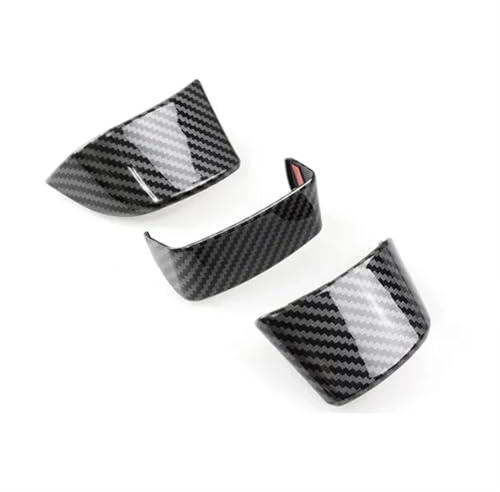 ARRPO 3 Stück Kohlefaser-Textur-Innenlenkrad-Panel-Abdeckungsverkleidung, for VW, for Golf 5 MK5, for Passat B6, for Jetta MK5, for TIGUAN Accesorios Lenkradbezüge für Autos
