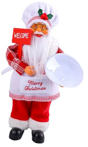 LEADSDGE Mehrzweck-Feiertags-Ornament mit stilvollen Weihnachtsmann-Puppen, lebendiger Stoff, Weihnachts-Sammelfiguren für den täglichen Gebrauch