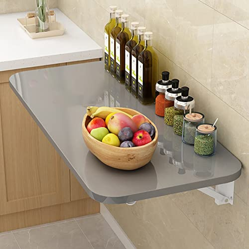 Wall Mounted Folding Table Drop-Leaf Table, For Home Bar Office Bedroom Kitchen Dining, Computer Desk Folding Dining Table Wall Mount Desk Floating Desk Folding Workbench