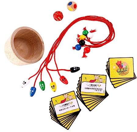 LIOOBO Parent Interactive Wooden Cat Catch Mouse for Early Education Desktop Game with and Cards Enhances Reaction and Coordination Skills