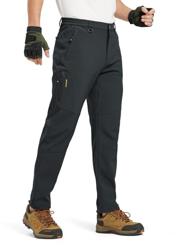 donhobo Wanderhose Herren Skihose Wasserdicht Softshellhose Outdoorhose Winddicht Warm Gefüttert Winter Trekkinghose Snowboardhose Funktionshose