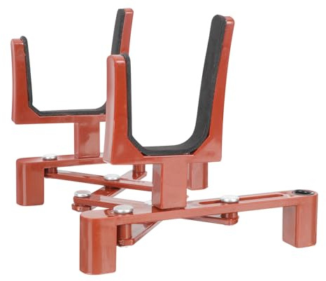 FRCOLOR Support de Violon Pliable Rouge Présentoir Stable et Réglable pour Violon Accessoire Pratique pour Usage Intérieur et Extérieur