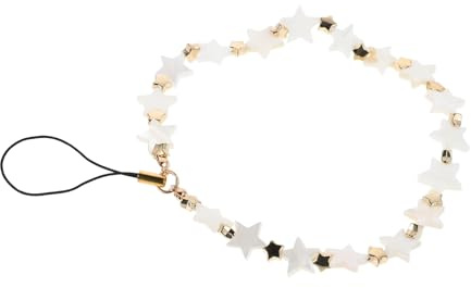 HONMEET Llavero Cadena para Teléfono y Bolsos Cuentas de Estrella de Cinco Puntas, Accesorio de Plástico Resistente y Acabado Robusto, Diseño Único y Moderno