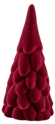 BOKIOESDE Tischweihnachtsbaum Statue, einzigartiges Deko aus Keramik, verleiht Weihnachtsfeiern eine warme und festliche Atmosphäre. Kleine Miniatur, Rot, 7.5 x 15.5 cm, Mehrlagig