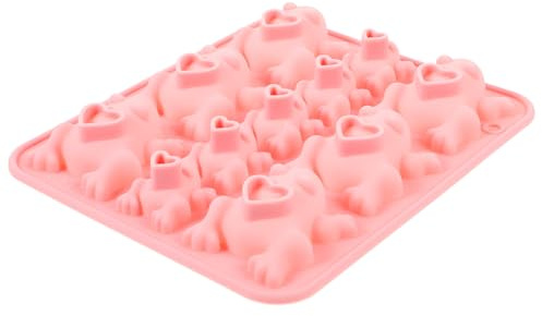 Homoyoyo Moule à Chocolat Grenouille en Silicone Souple 11 Cavités Tailles Variées Rose, Outil Pâtisserie DIY pour Chocolat, Gelée et Bonbons, Ustensile Cuisson Maison Cuisine