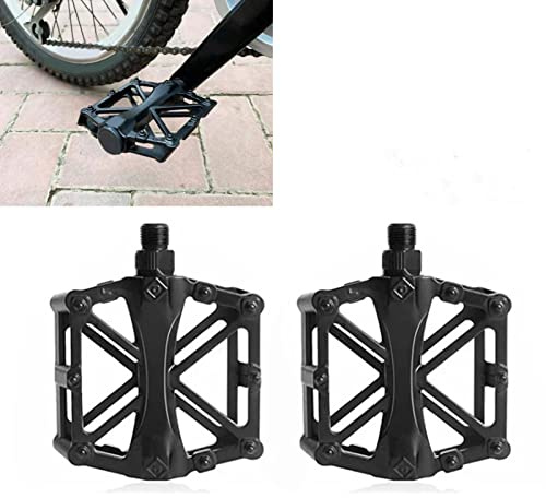 Cocoarm Mountainbikepedaler, Aluminiumlegering, Bred Cykelpedalsats för Väg, Lätt med Hög Hållfast Design, Lämplig för de Flesta Cyklar (Svart)