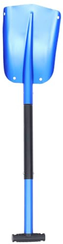Luxshiny Pala da Neve Pieghevole in Lega di Alluminio Resistente e Antiscivolo per Fuoristrada e Motoslitta, Paletta Portatile Multifunzionale per Pulizia Ghiaccio