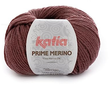 Katia Prime Merino Fb. 19 - maquillaje, reine Merinowolle zum Stricken und Häkeln, Nadelstärke 3,5 - 4,5 mm, 100 % Merinowolle
