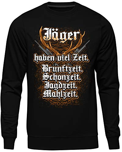 Uglyshirt89 Jäger haben Zeit Männer Herren Pullover | Jagd Waidmannsheil Jagdbekleidung (3XL)