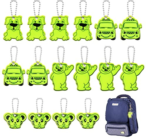 OSDUE Sicherheits Reflektor Anhänger, Kinder Reflektor Anhänger, Reflektierend Anhänger, für Schultasche Kleidung Rucksack Radfahren Gehen Laufen