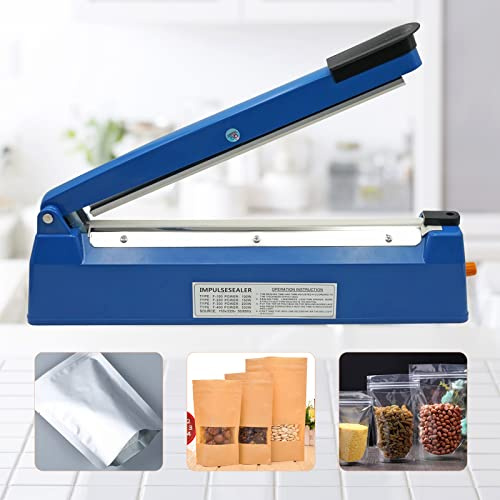 MOGOULUA 300mm Heat Sealer for Heating Seal Bags 12 Portable Foil Sealer Heat Sealer Machine for Mylar PP PE Bags Sealer 3mm Seal Width Bag Sealer with 8 Gear Temperature Control