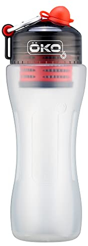 OKO H2O Flacon de 650 ml avec filtre pour corvée, bactéries, micro-plastiques, plomb