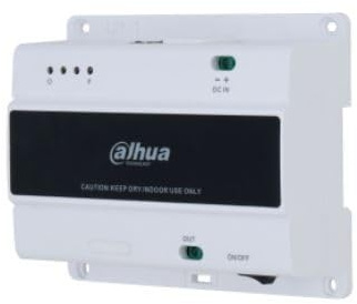 DAHUA VTNS1001B-2-A Switch 1 Puerto 2-HILOS Para VTO DAHUA, 48VDC INCLUYE Fuente