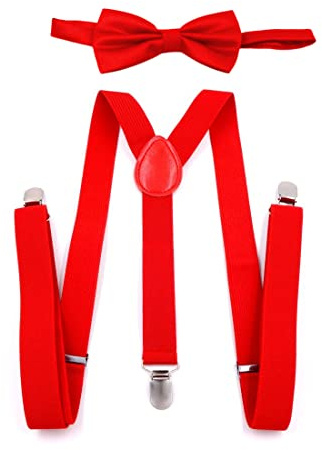 LYITZW Bretelle Y con Papillon Set - Cinghie Regolabili Universali per Bambini, Ragazzi e Ragazze