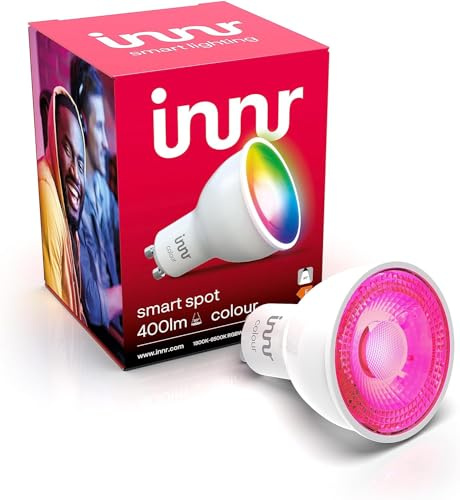 innr Zigbee GU10 Smart LED Spot, funktioniert mit Hue* und Alexa (Bridge erforderlich), White & Color, 16 Millionen Farben, Dimmbar, Smart Home Lampe, 1 Stück