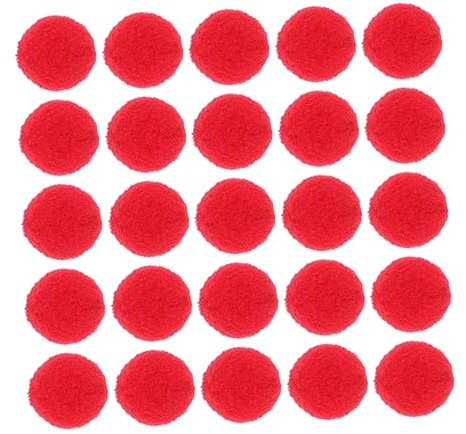 SAFIGLE 500stücke Rote Plüschkugeln Bastelmaterial Hochelastischer Polyester DIY Pompons Für Mützen Schal Dekoration Kreative Handarbeit Zubehör