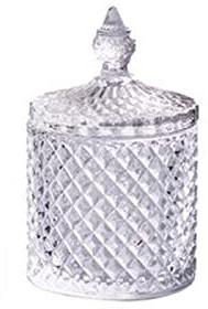 RWRAPS Sucrier Sucrier en Verre de Cristal Coupe de Bonbons Pot de Bonbons créatif Assiette de Fruits secs Bol à Sucre Coupe de Fruits avec Couvercle boîte à Bijoux Pot à Sucre (Couleur: A1) (4)