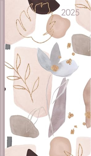 Alpha Edition - Ladytimer Slim Pastel Harmony 2025 Taschenkalender, 9x15,6cm, Kalender mit 128 Seiten, Notizbereich, Info- und Adressteil, Monatsübersicht und internationales Kalendarium