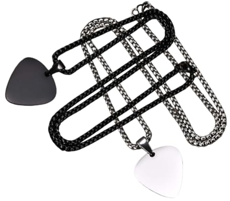 GLSTOY 2stücke Gitarrenplektrum-halskette Mit Anhänger Tragbar Für Gitarre Und Bass Dekoratives Schmuckstück Für Musikliebhaber Robust Und Stilvoll