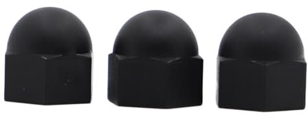 Eichelhutmuttern, Sechskant-Hutmuttern, 2 STK-50 STK Weiß Schwarz Nylon Hutmuttern Kunststoff Dekorative Abdeckung Halbkreis Hutmutter M3 M4 M5 M6 M8 M10 M12 M14 M16 M18 M20(Black,M16 5PC)