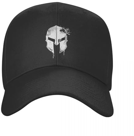 Baseball Cap Gorra de béisbol con Casco Personalizado, Estilo Hip Hop, Ajustable, para Hombres y Mujeres, Estilo Guerrero Espartano, Gorra de Primavera con Cierre Trasero